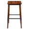 Flash Furniture Rustic Antique Walnut Industrial Wood Dining Backless Barstool, PK2 2-XU-DG-W0247B-GG - alternate 4